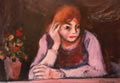 Figura alla finestra, 1984, olio su tela, cm 50x 70, esposta all’Expo Arte di Bari 1985, Caserta, collezione privata